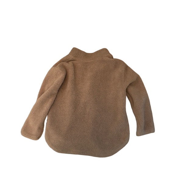 UGG Koolaburra Tan Fleece Sherpa Teddy Quarter Zip Coat - Picture 2 of 6